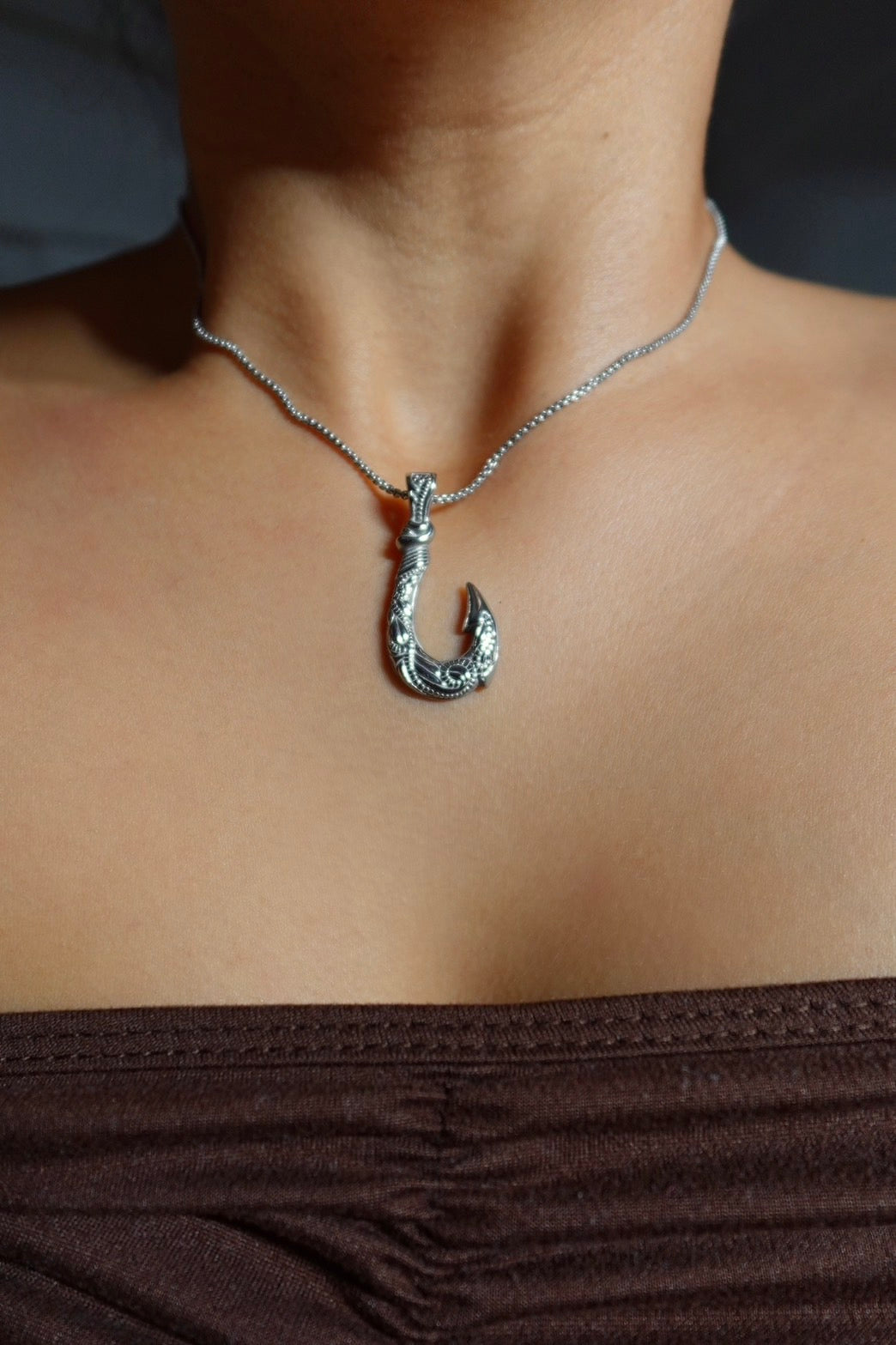Fish hook necklace