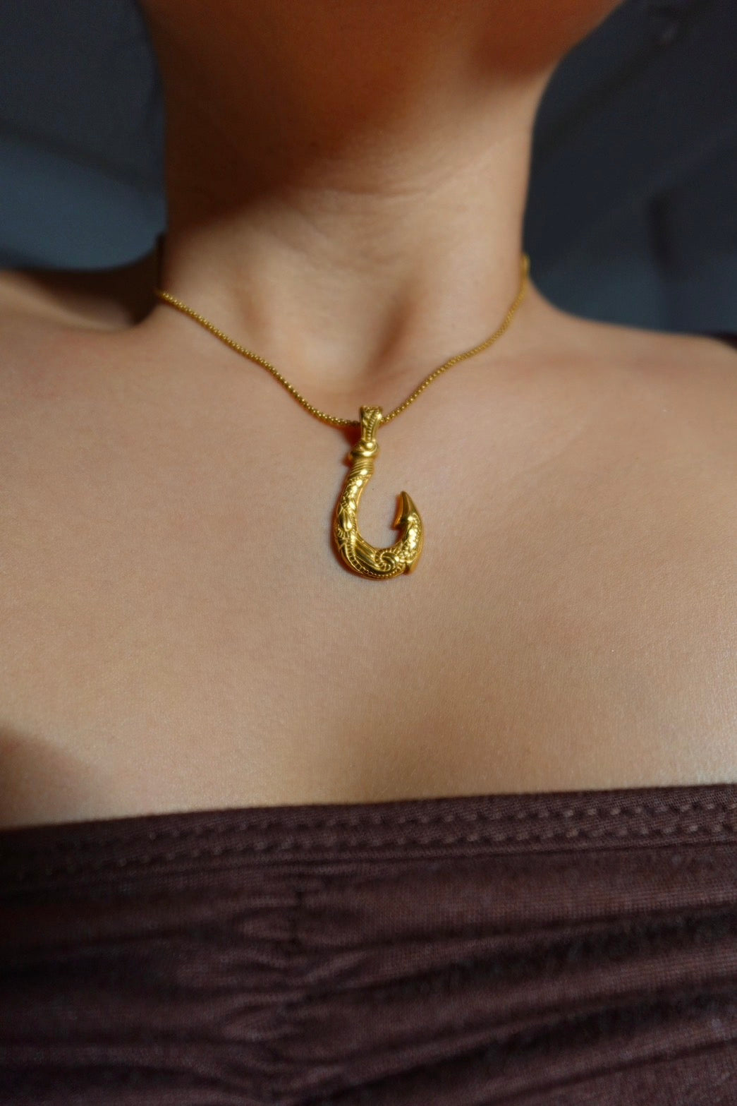 Fish hook necklace